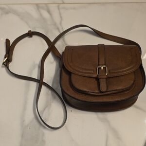 Chic Brown Leather Crossbody Bag